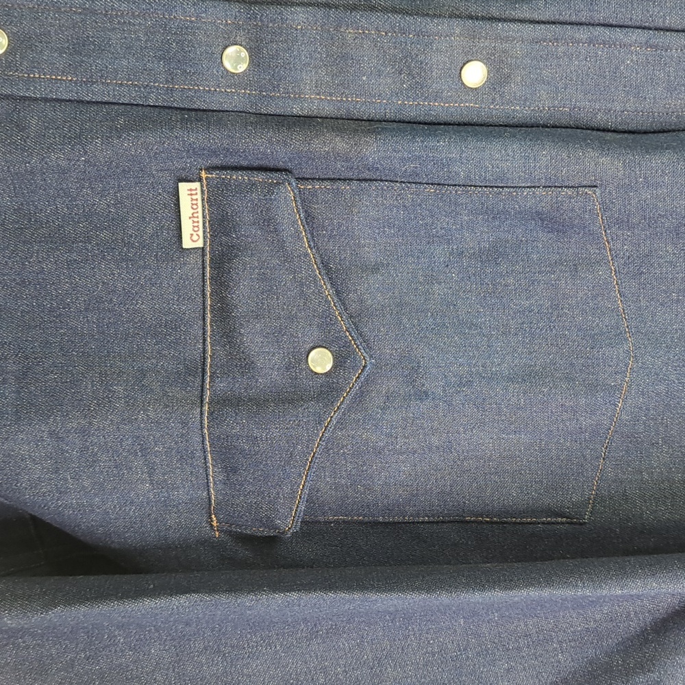 Carhartt Vintage Western Denim Pearl Snap Shirt Size 20x36 🇺🇸(3XL-4XL) - Picture 5 of 11